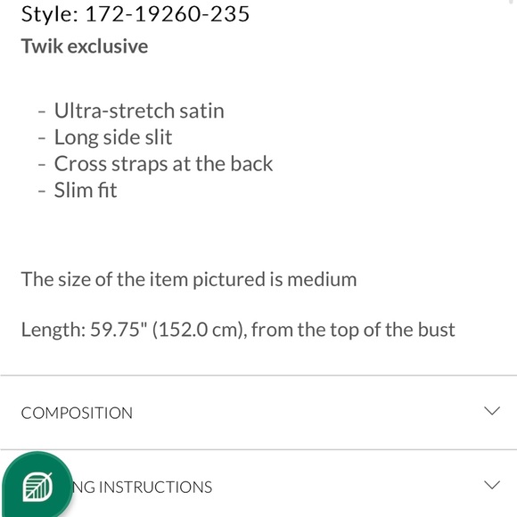 Twik Satiny fitted draped-neck dress from Simon’s - Picture 5 of 7